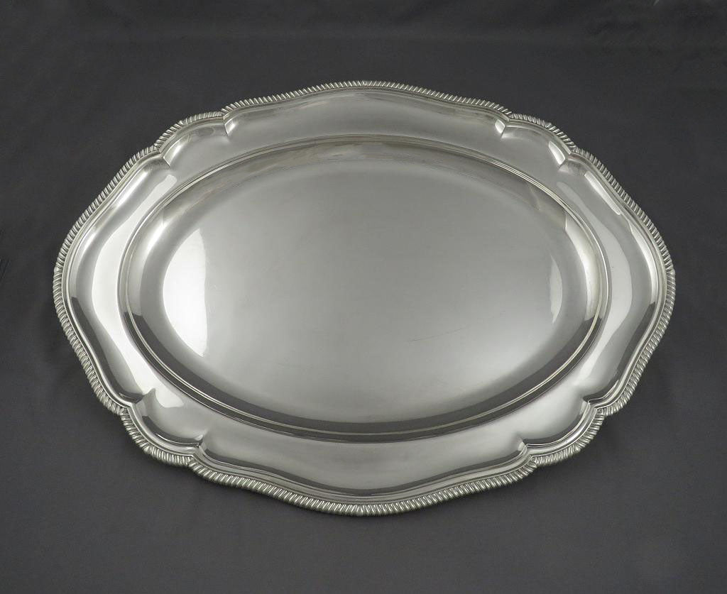 English Sterling Silver Platter - JH Tee Antiques