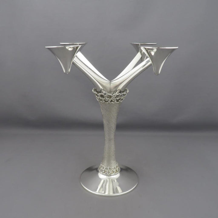 Stuart Devlin Silver Candelabrum - JH Tee Antiques