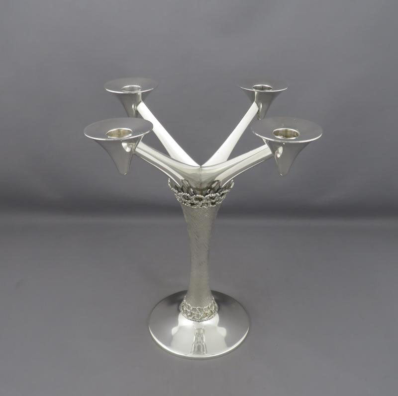 Stuart Devlin Silver Candelabrum - JH Tee Antiques