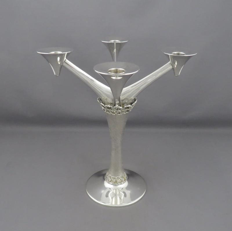 Stuart Devlin Silver Candelabrum - JH Tee Antiques