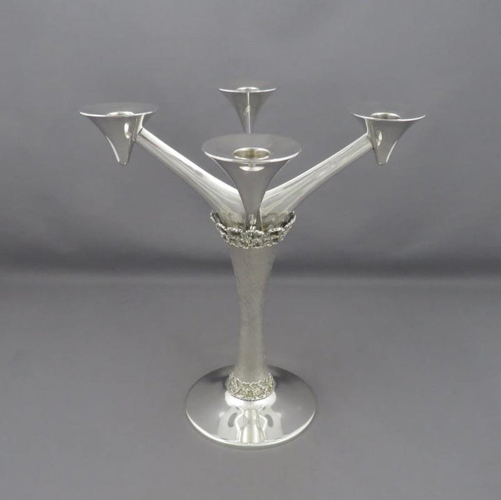 Stuart Devlin Silver Candelabrum - JH Tee Antiques