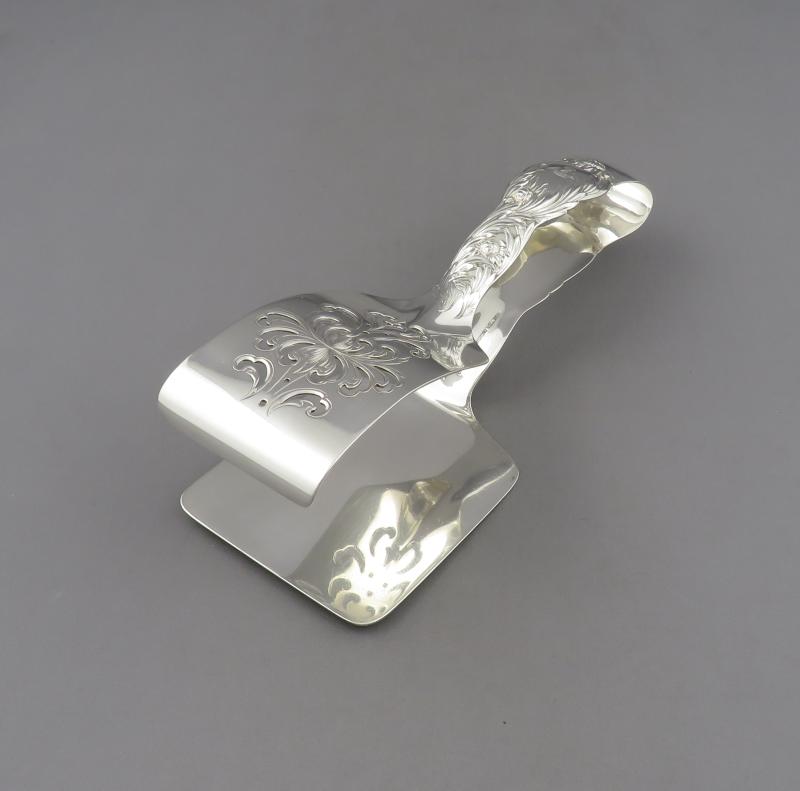 Tiffany Chrysanthemum Silver Asparagus Tongs - JH Tee Antiques