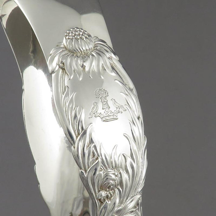 Tiffany Chrysanthemum Silver Asparagus Tongs - JH Tee Antiques