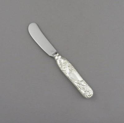 Tiffany Chrysanthemum Silver Butter Spreader - JH Tee Antiques