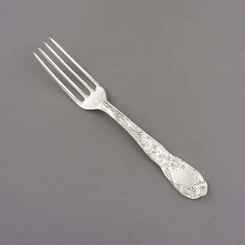 Tiffany Chrysanthemum Silver Dinner Fork - JH Tee Antiques