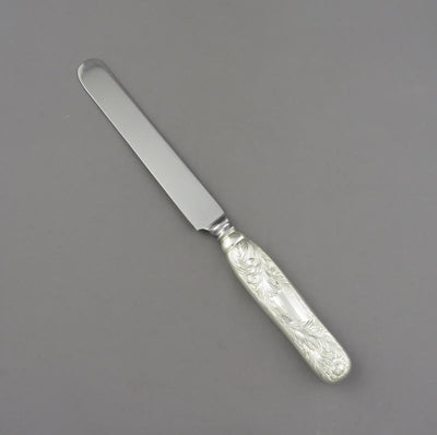 Tiffany Chrysanthemum Silver Dinner Knife - JH Tee Antiques