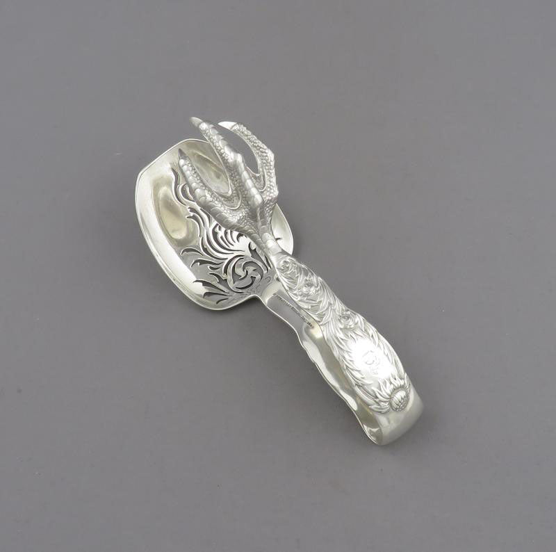 Tiffany Chrysanthemum Sterling Ice Tongs - JH Tee Antiques