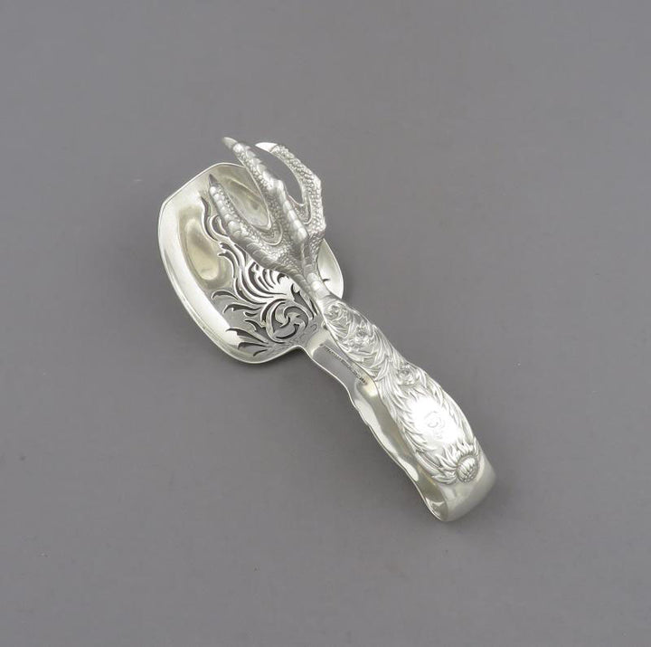 Tiffany Chrysanthemum Sterling Ice Tongs - JH Tee Antiques