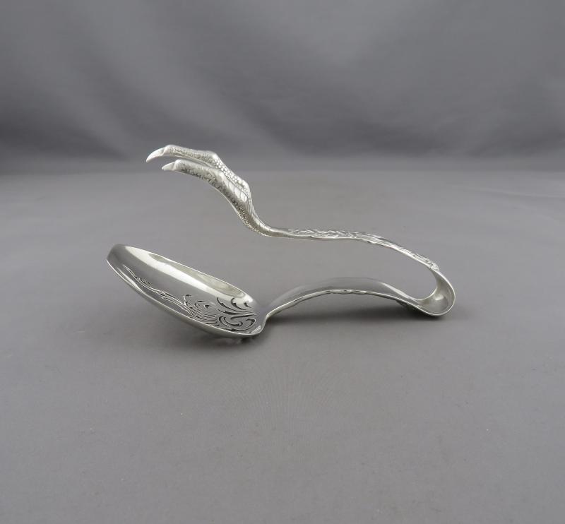 Tiffany Chrysanthemum Sterling Ice Tongs - JH Tee Antiques