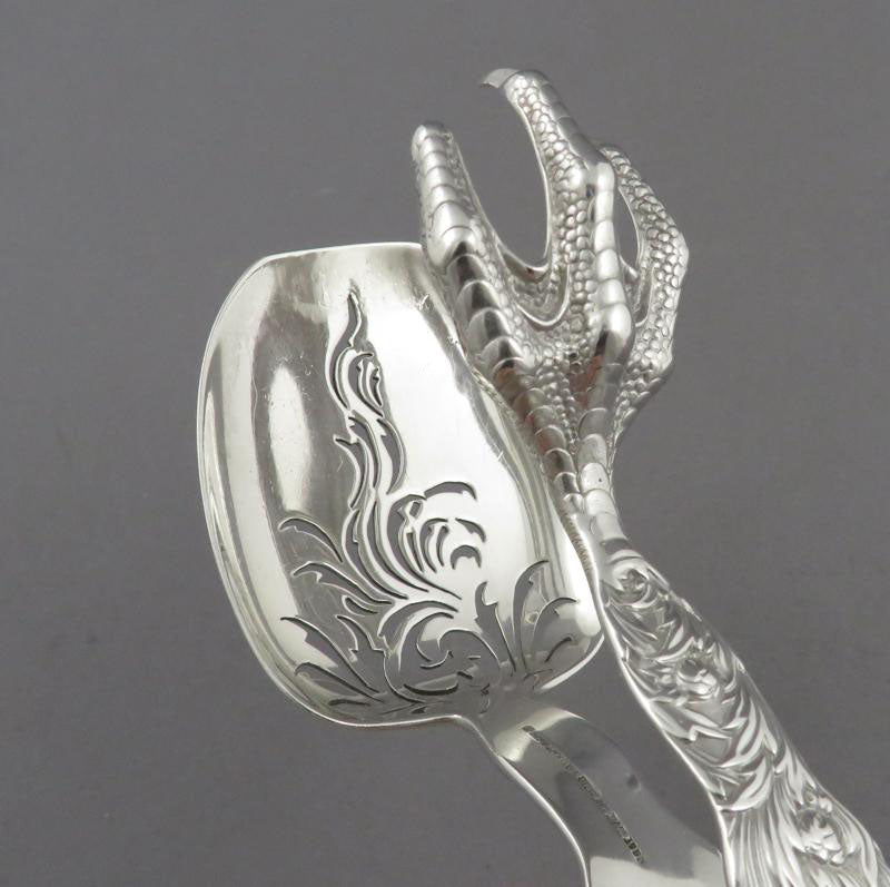 Tiffany Chrysanthemum Sterling Ice Tongs - JH Tee Antiques
