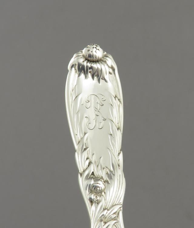 Tiffany Chrysanthemum Silver Olive Fork - JH Tee Antiques