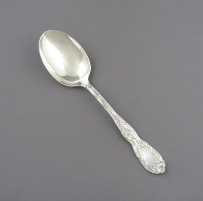 Tiffany Chrysanthemum Silver Vegetable Spoon - JH Tee Antiques