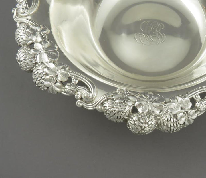 Tiffany Sterling Silver Clover Pattern Bowl - JH Tee Antiques