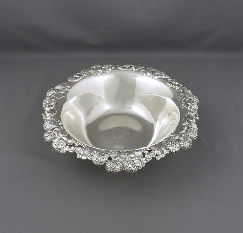 Tiffany Sterling Silver Clover Pattern Bowl - JH Tee Antiques