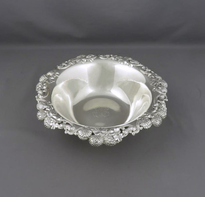 Tiffany Sterling Silver Clover Pattern Bowl - JH Tee Antiques