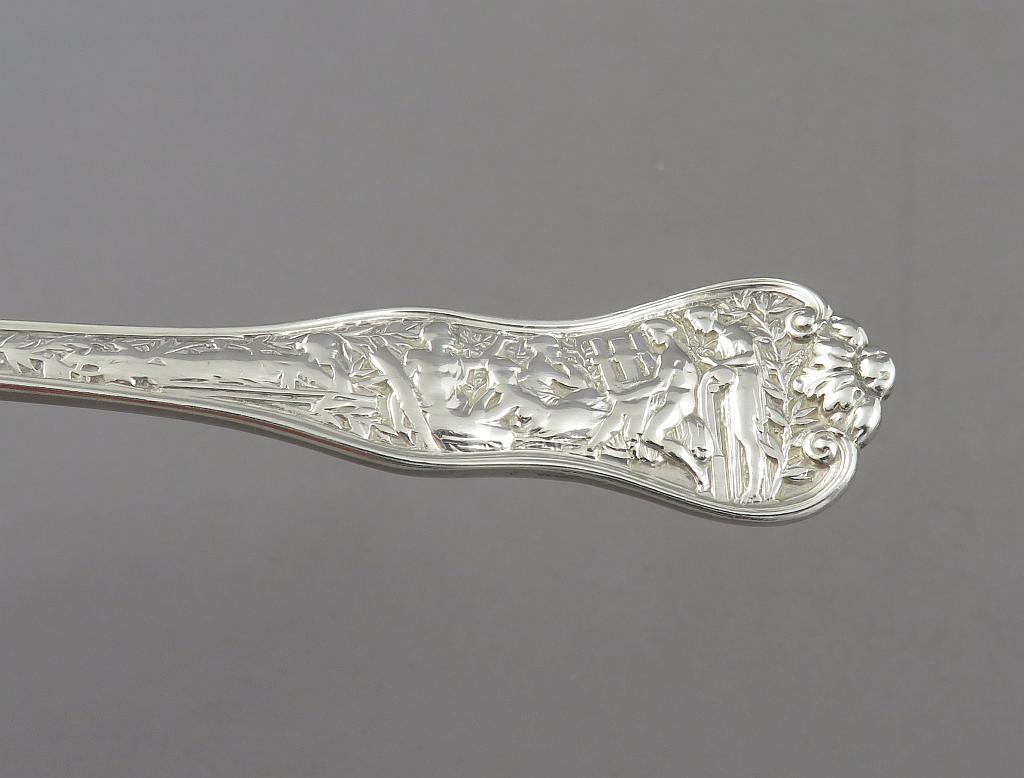 Tiffany Olympian Silver Dessert Spoon - JH Tee Antiques