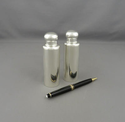 Pair of Tiffany Sterling Silver Cologne Bottles