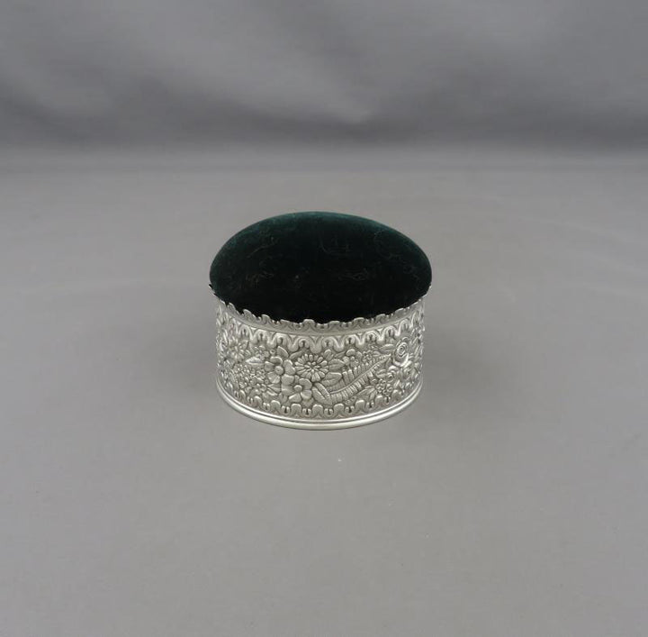 Tiffany Sterling Pin Cushion Trinket Box - JH Tee Antiques