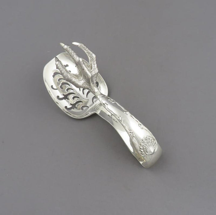 Tiffany Wave Edge Sterling Ice Tongs - JH Tee Antiques