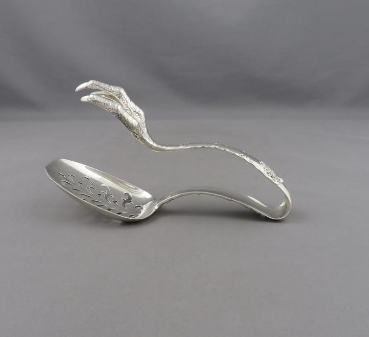 Tiffany Wave Edge Sterling Ice Tongs - JH Tee Antiques