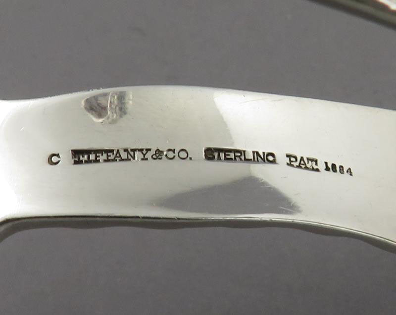 Tiffany Wave Edge Sterling Ice Tongs - JH Tee Antiques