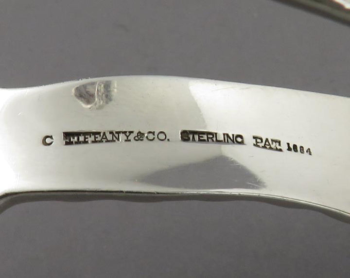 Tiffany Wave Edge Sterling Ice Tongs - JH Tee Antiques