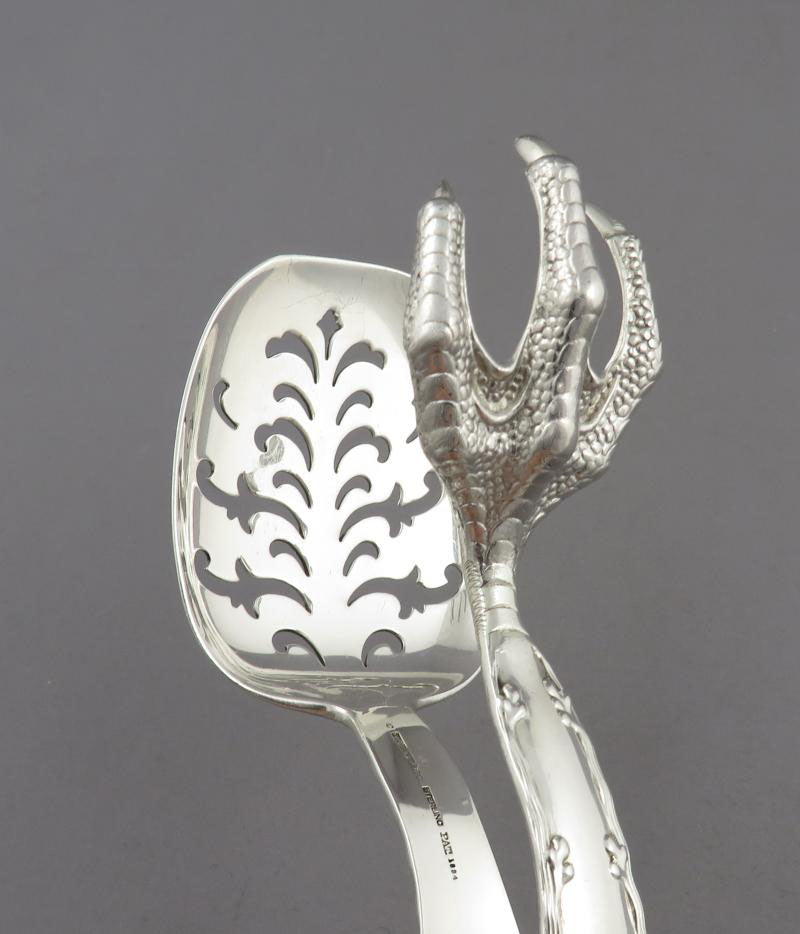 Tiffany Wave Edge Sterling Ice Tongs - JH Tee Antiques