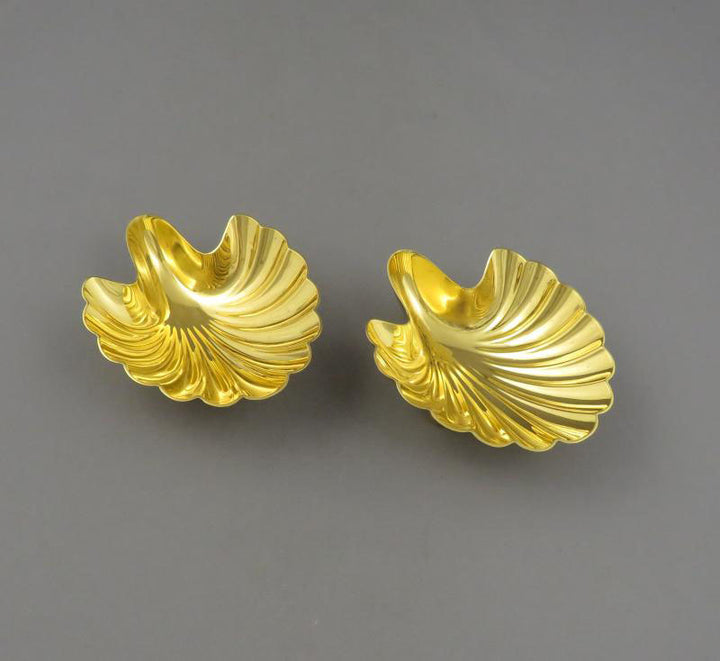 Tiffany Sterling Silver Gilt Butter Shells - JH Tee Antiques