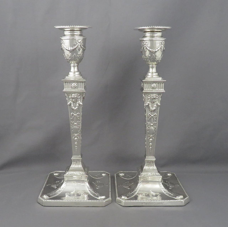 Victorian Adam Style Candlesticks - JH Tee Antiques