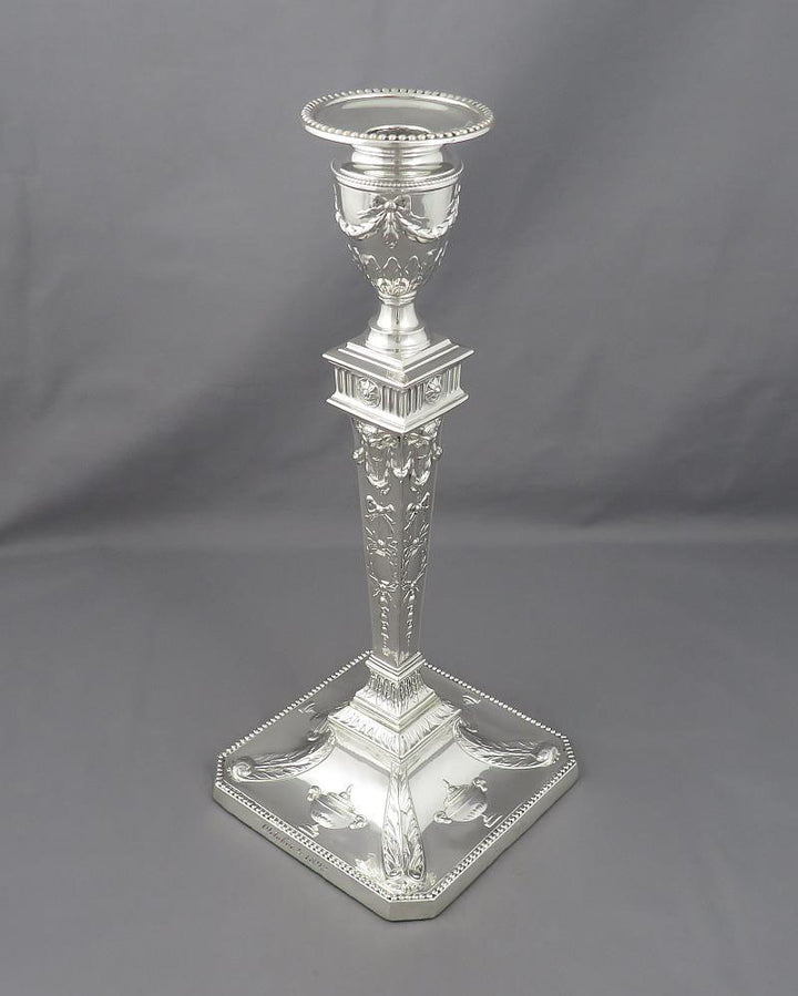 Victorian Adam Style Candlesticks - JH Tee Antiques
