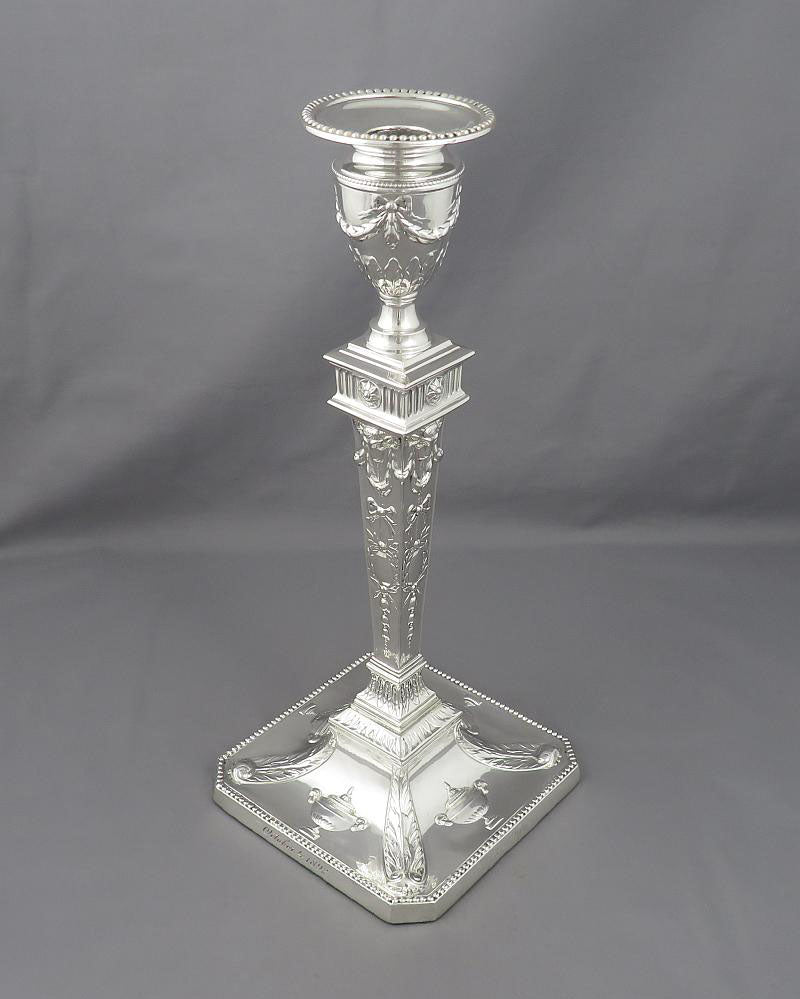 Victorian Adam Style Candlesticks - JH Tee Antiques
