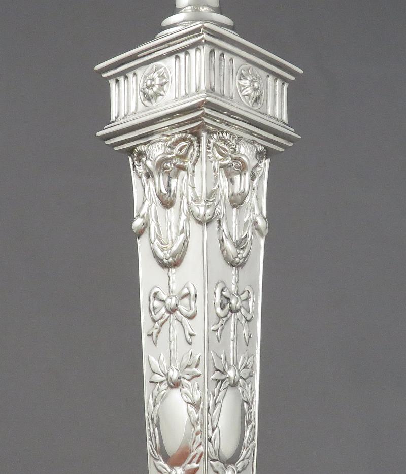 Victorian Adam Style Candlesticks - JH Tee Antiques