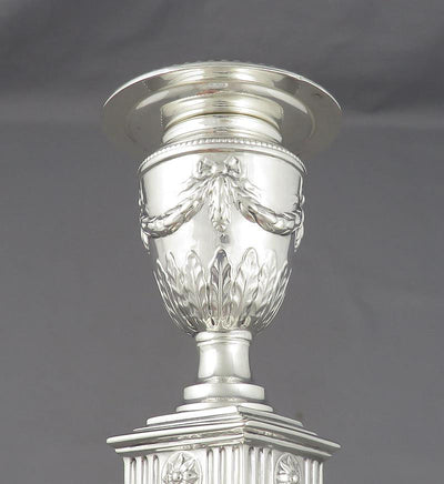 Victorian Adam Style Candlesticks - JH Tee Antiques