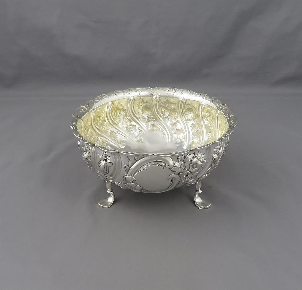 Victorian Sterling Silver Bowl - JH Tee Antiques
