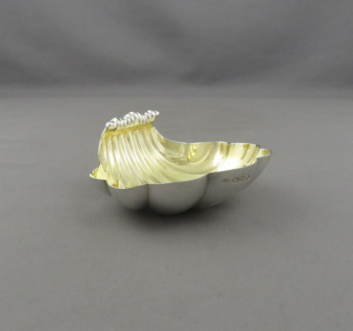 Victorian Sterling Silver Butter Shell - JH Tee Antiques