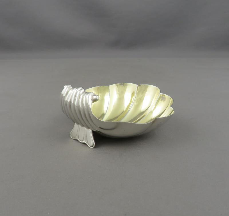 Victorian Sterling Silver Butter Shell - JH Tee Antiques