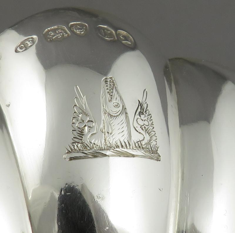Victorian Sterling Silver Butter Shell - JH Tee Antiques