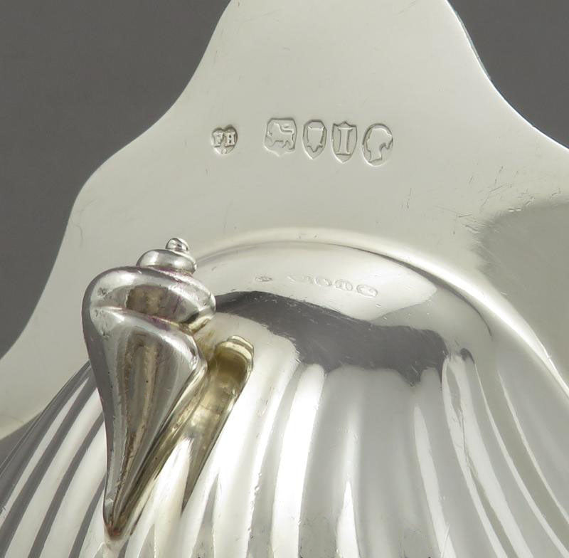 Pair of Victorian Silver Butter Shells - JH Tee Antiques