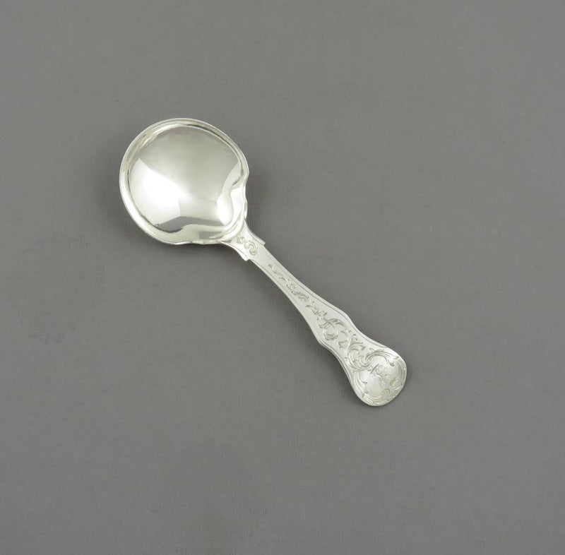 Victorian Silver Tea Caddy Spoon - JH Tee Antiques