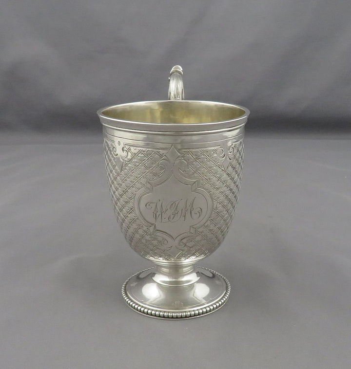 Victorian Sterling Silver Christening Mug - JH Tee Antiques