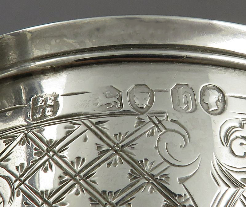 Victorian Sterling Silver Christening Mug - JH Tee Antiques