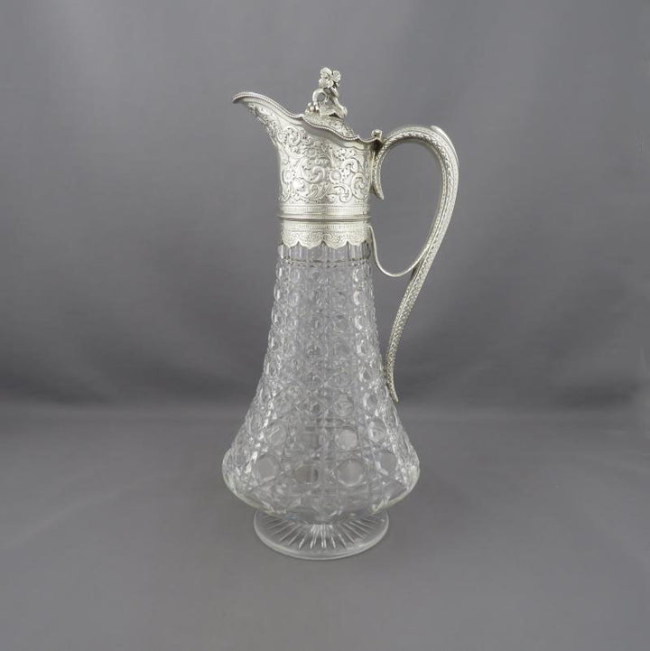 Victorian Sterling Silver Claret Jug - JH Tee Antiques