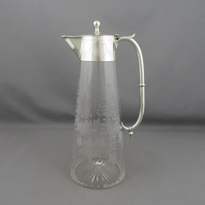 Victorian Silver Claret Jug - JH Tee Antiques