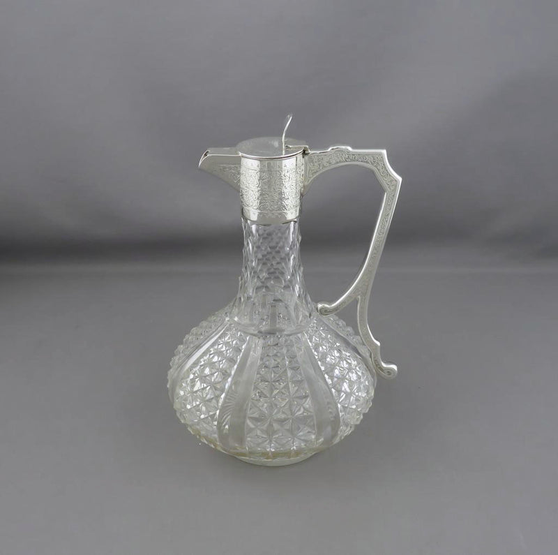 Victorian Silver Claret Jug - JH Tee Antiques