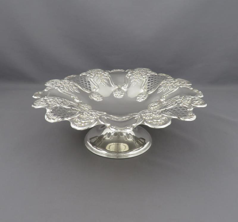 Edwardian Sterling Silver Comport - JH Tee Antiques