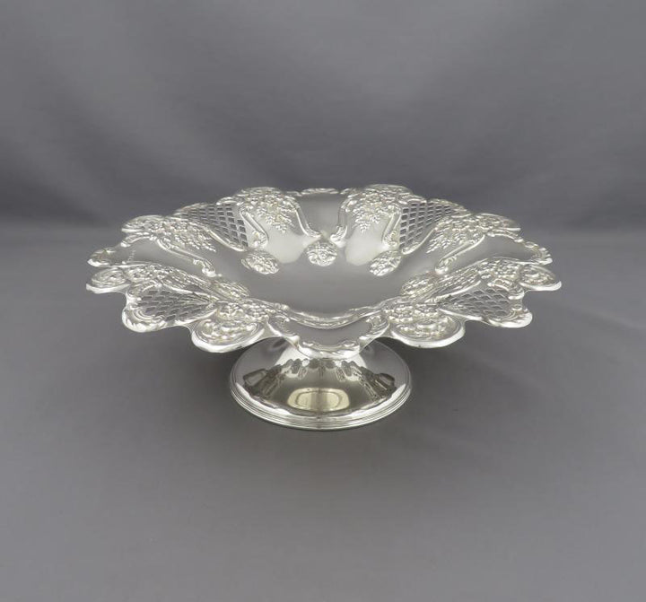 Edwardian Sterling Silver Comport - JH Tee Antiques