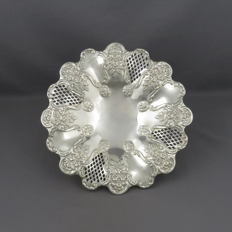 Edwardian Sterling Silver Comport - JH Tee Antiques