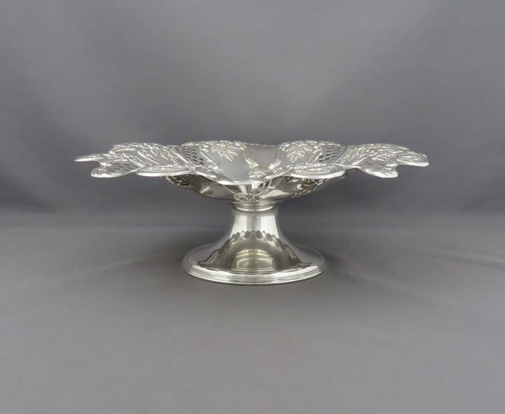 Edwardian Sterling Silver Comport - JH Tee Antiques