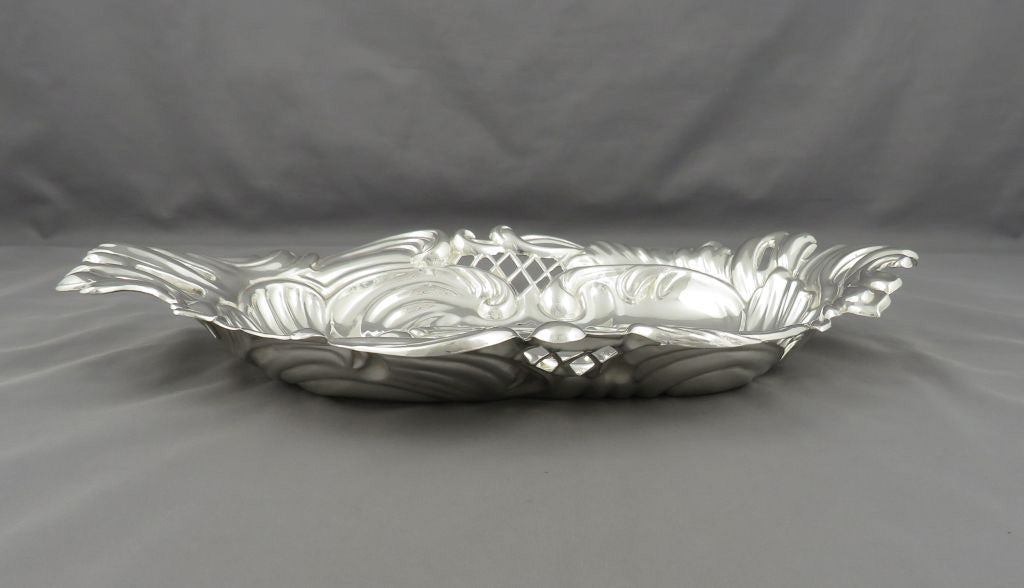 Victorian Sterling Silver Dessert Dish - JH Tee Antiques