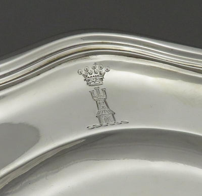 Victorian Silver Dinner Plate - JH Tee Antiques